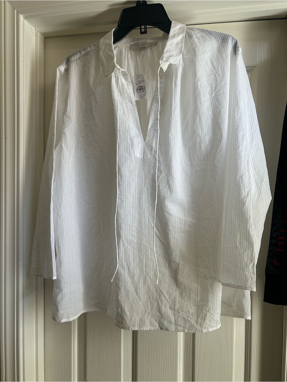 LOFT White Lightweight Popover Shirt